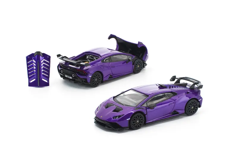 (Pre-Order) 1:64 Lamborghini Huracan Sto -- Viola Pasifae (Purple) -- Pop Race 1