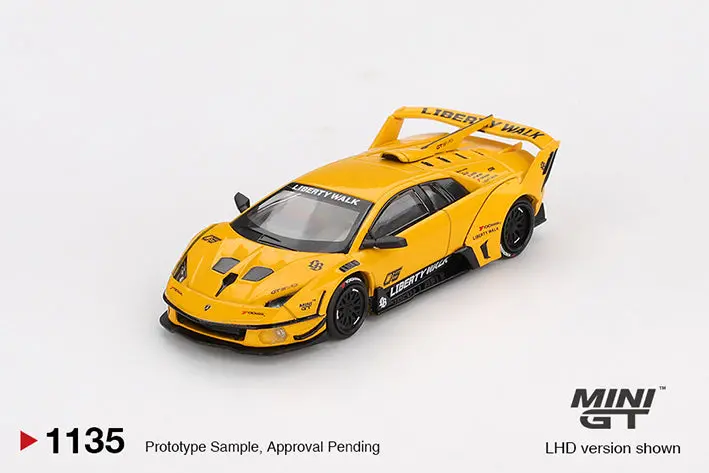 (Pre-Order) 1:64 Lamborghini Lb-Silhouette Works Murcielago Gt Evo -- Yellow -- Mini Gt Mgt01135 1