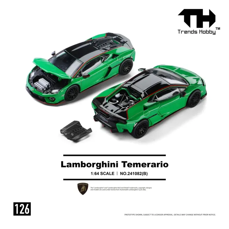 (Pre-Order) 1:64 Lamborghini Temerario -- Green -- Trends Hobby 1