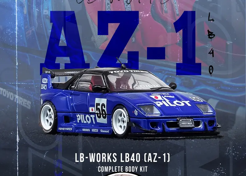 (Pre-Order) 1:64 Mazda Az-1 Liberty Walk Lb40 -- Pilot Blue -- Inno64 1