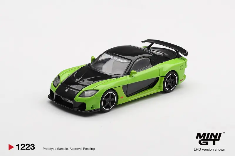 (Pre-Order) 1:64 Mazda Rx-7 Veilside Fortune7 -- Green/Black -- Mini Gt Mgt01223 1