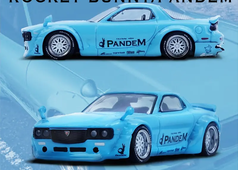 (Pre-Order) 1:64 Mazda Rx7 (Fd3s) Pandem -- Tiffany Blue -- Inno64 1