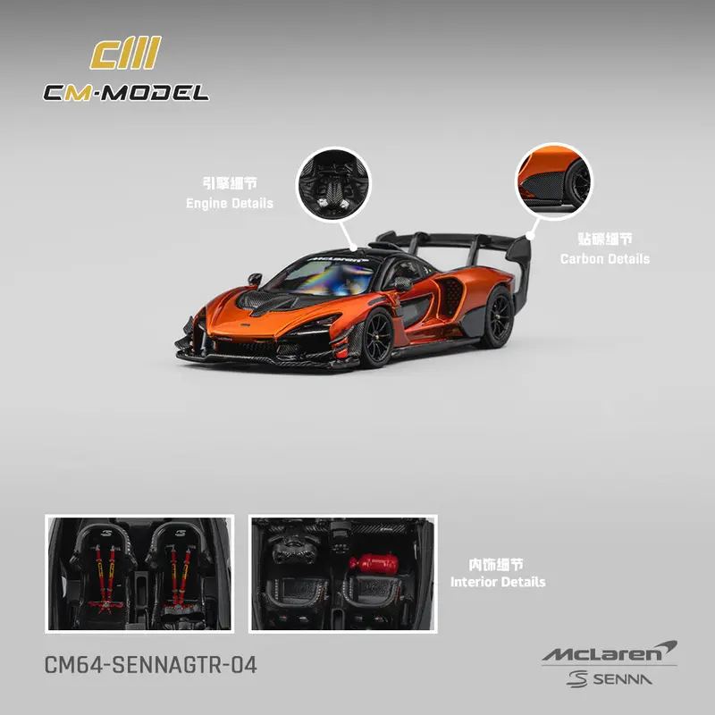 (Pre-Order) 1:64 Mclaren Senna Gtr -- Volcano Orange -- Cm-Model 1