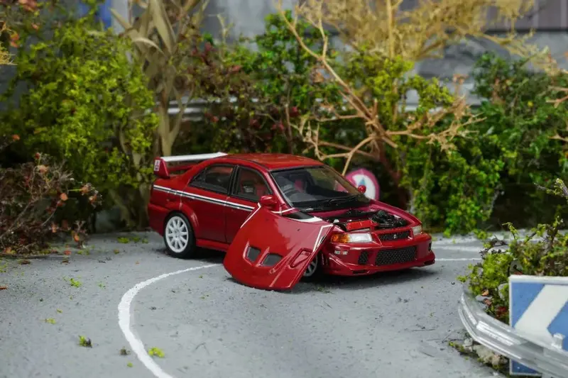 (Pre-Order) 1:64 Mitsubishi Lancer Evolution Vi Gsr T.M.E. -- Passion Red -- Motorhelix 1