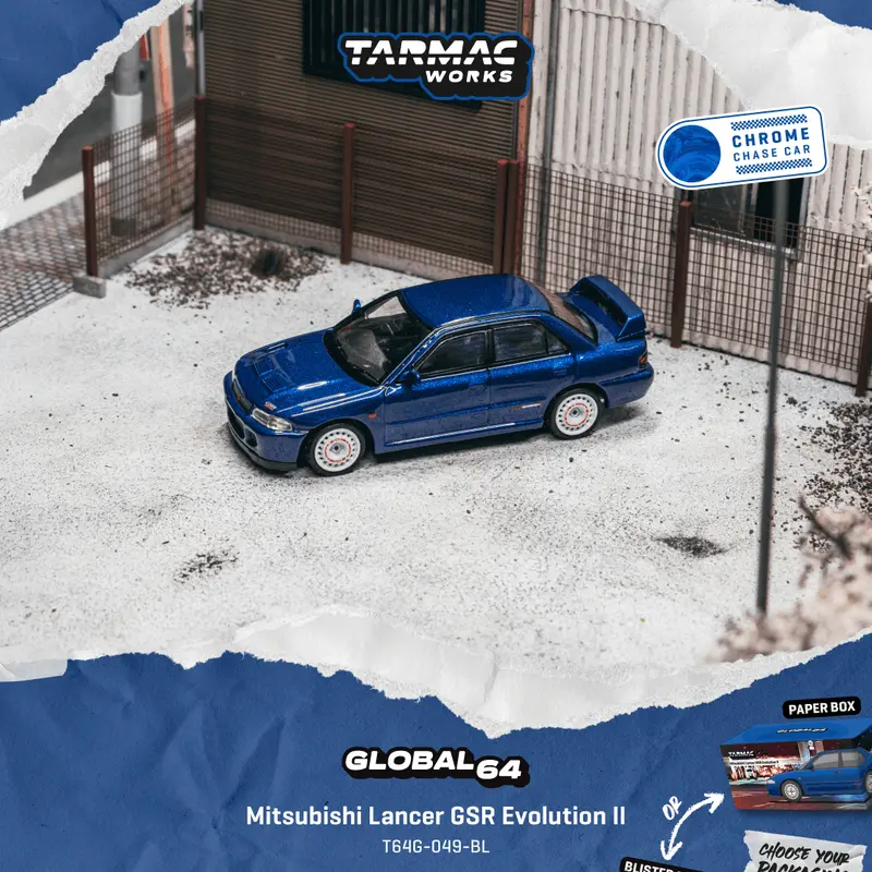 (Pre-Order) 1:64 Mitsubishi Lancer Gsr Evolution Ii -- Blue -- Tarmac Works 1