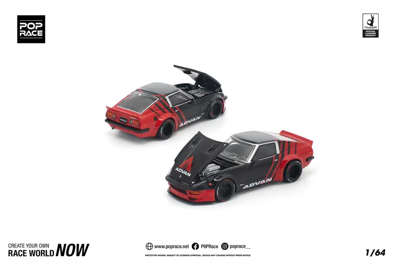 (Pre-Order) 1:64 Nissan Fairlady 280Zx Pandem -- Advan -- Pop Race 1