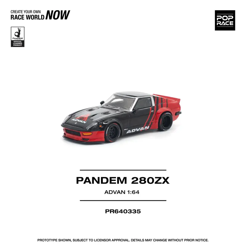 (Pre-Order) 1:64 Nissan Fairlady 280Zx Pandem -- Advan -- Pop Race 2