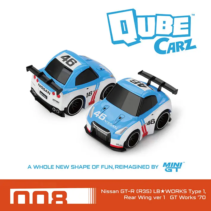(Pre-Order) 1:64 Nissan Gt-R R35 Lb-Works Type 1 -- Gt Works ’70 #46 -- Qubecarz X Mini Gt 1