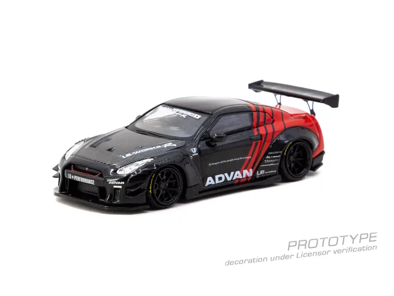 (Pre-Order) 1:64 Nissan Gt-R R35 Lb-Works Type 2 -- Advan Red/Black -- Tarmac Works 2