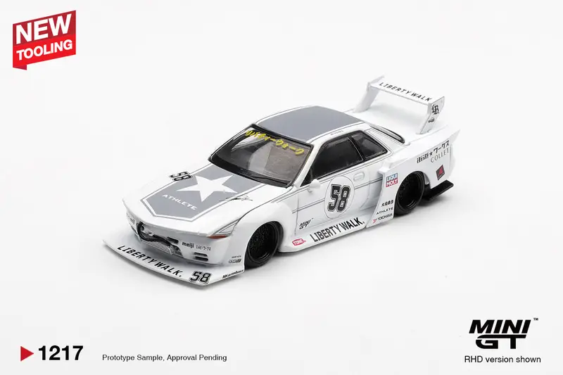 (Pre-Order) 1:64 Nissan Gt-R32 Lbwk Kaido Works -- White Tas 2025 -- Mini Gt Mgt01217 1