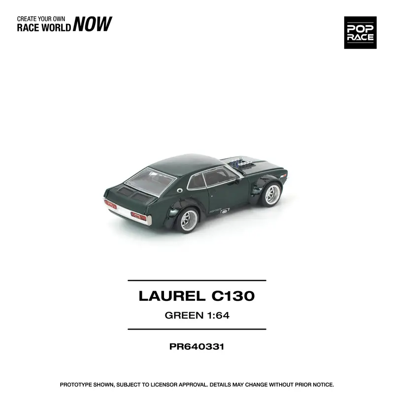 (Pre-Order) 1:64 Nissan Laurel C130 -- Dark Green -- Pop Race 2