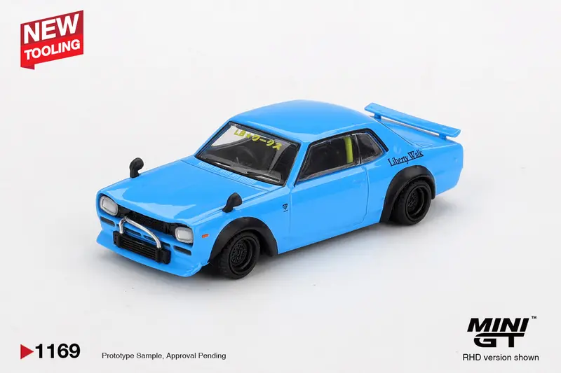 (Pre-Order) 1:64 Nissan Lb-Works Hakosuka -- Baby Blue -- Mini Gt Mgt01169 1