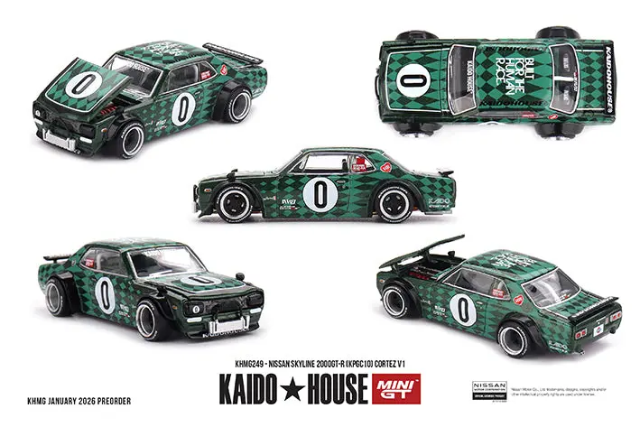 (Pre-Order) 1:64 Nissan Skyline 2000Gt-R (Kpgc10) Cortez V1 -- Kaido House X Mini Gt Khmg249 1