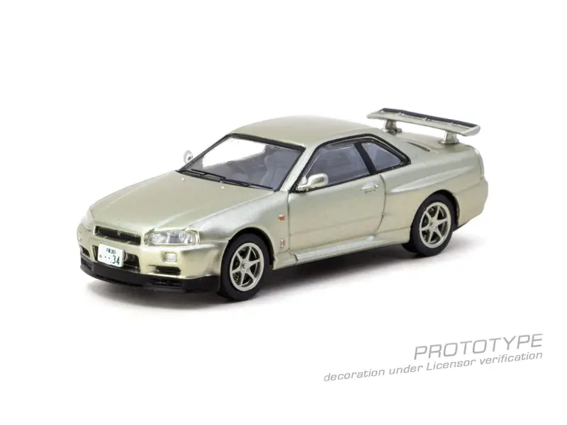 (Pre-Order) 1:64 Nissan Skyline Gt-R R34 -- Millenium Jade -- Tarmac Works X J Collection 1