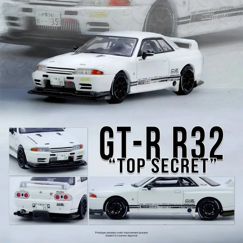 (Pre-Order) 1:64 Nissan Skyline Gt-R Vr32 Top Secret -- White -- Inno64 1