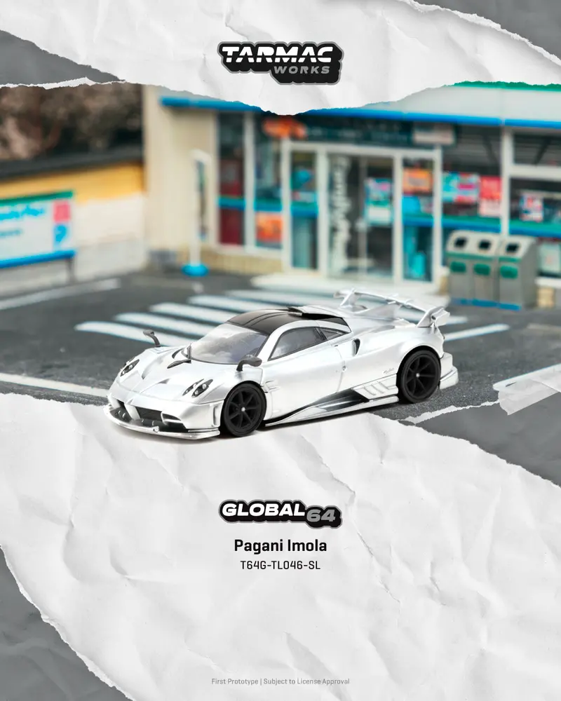 (Pre-Order) 1:64 Pagani Imola -- Matt Silver -- Tarmac Works 1