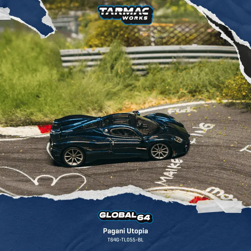(Pre-Order) 1:64 Pagani Utopia -- Blue Metallic -- Tarmac Works 1