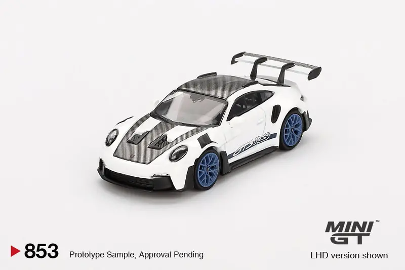 (Pre-Order) 1:64 Porsche 911 (992) Gt3 Rs -- White W/Blue Accent Package -- Mini Gt Mgt00853 1