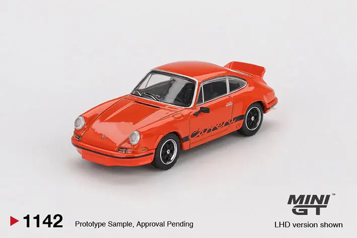 (Pre-Order) 1:64 Porsche 911 Carrera Rs 2.7 -- Tangerine W/ Black Livery -- Mini Gt Mgt01142 1