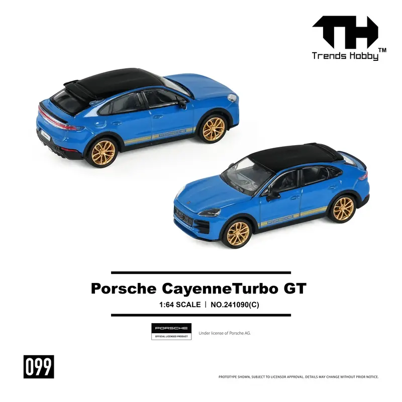 (Pre-Order) 1:64 Porsche Cayenne Turbo Gt -- Royal Blue -- Trends Hobby 2