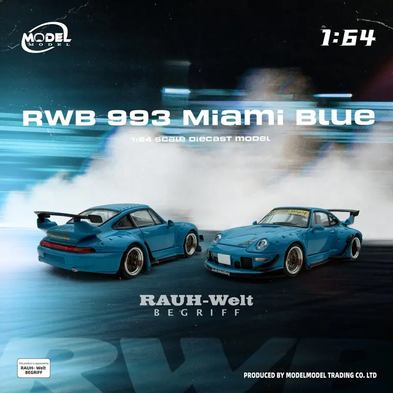 (Pre-Order) 1:64 Rwb 993 -- Miami Blue -- Model-Model 1