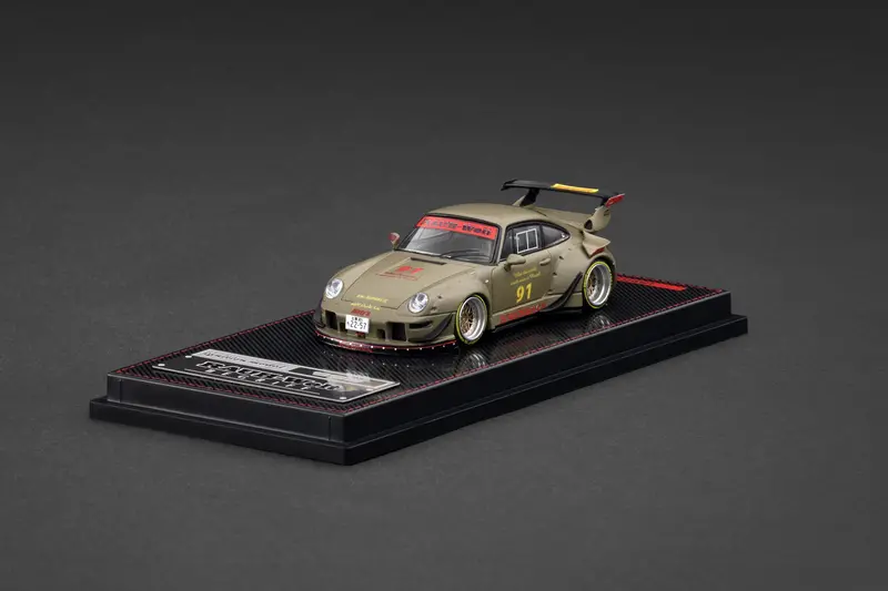 (Pre-Order) 1:64 Rwb 993 (Porsche 911) -- #91 Matte Green -- Ignition Model Ig3873 2