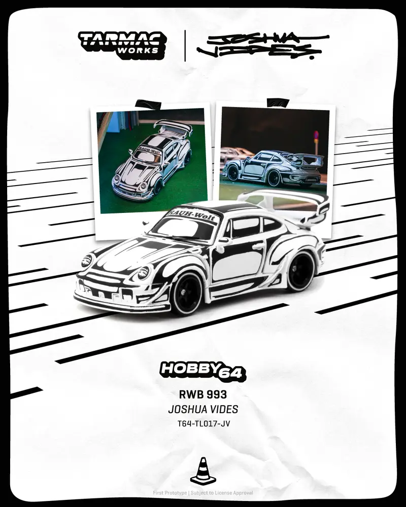 (Pre-Order) 1:64 Rwb 993 (Porsche 911) -- Designed By Joshua Vides -- Tarmac Works 1