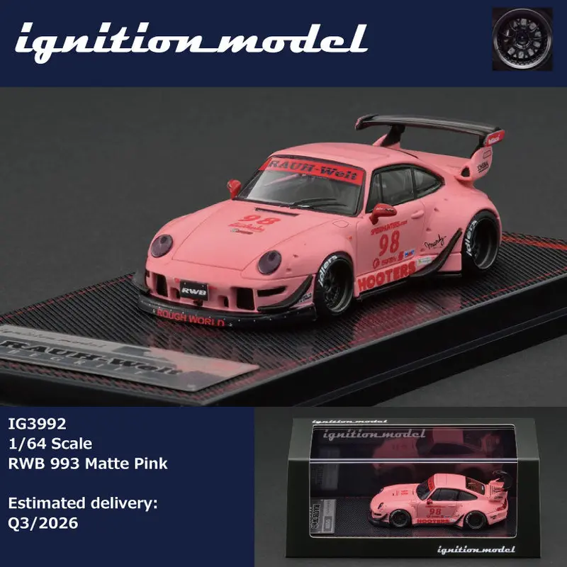 (Pre-Order) 1:64 Rwb 993 (Porsche 911) -- Matte Pink -- Ignition Model Ig3992 1