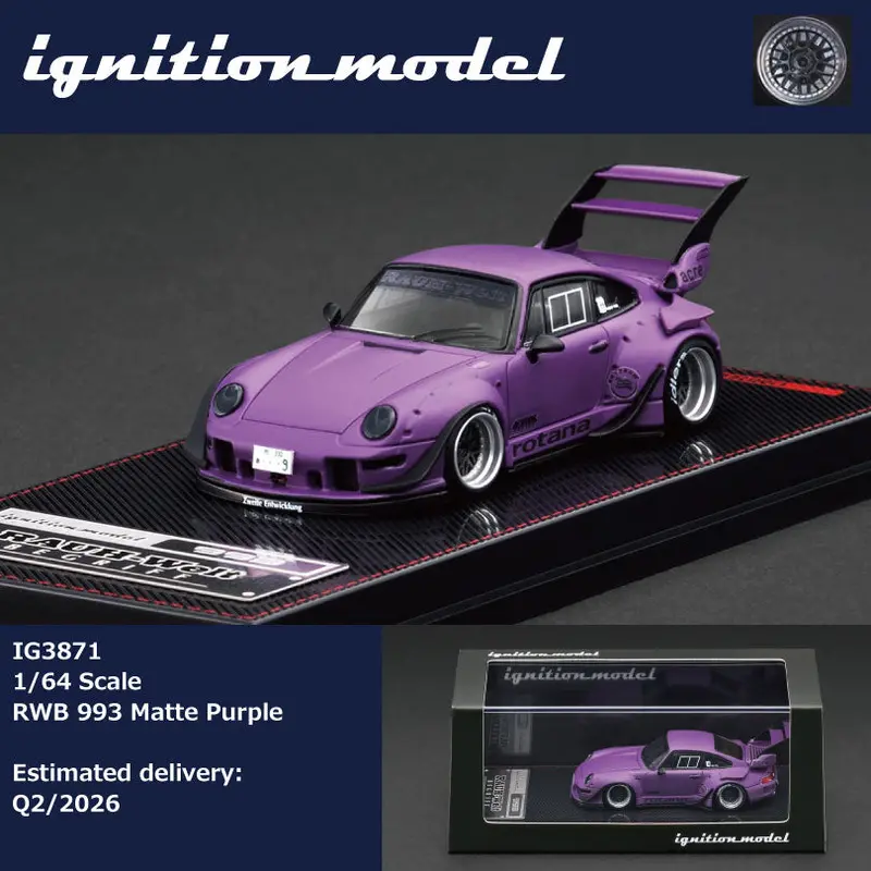 (Pre-Order) 1:64 Rwb 993 (Porsche 911) -- Matte Purple -- Ignition Model Ig3871 1