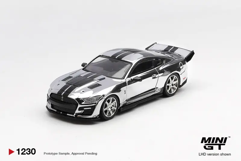 (Pre-Order) 1:64 Shelby Gt500 Dragon Snake Concept -- Chrome Silver -- Mini Gt Mgt01230 1
