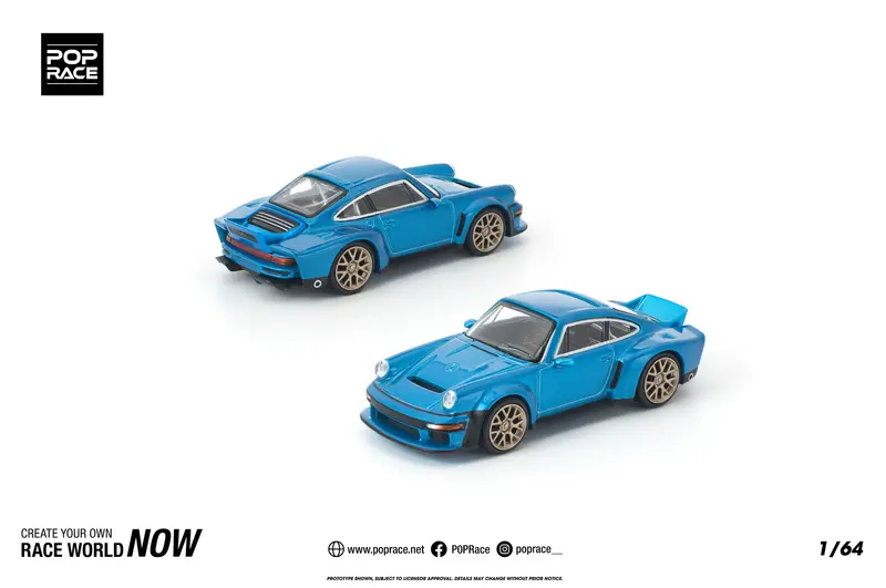 (Pre-Order) 1:64 Singer Dls Turbo (Road) "Porsche 934" -- Metallic Blue -- Pop Race 1