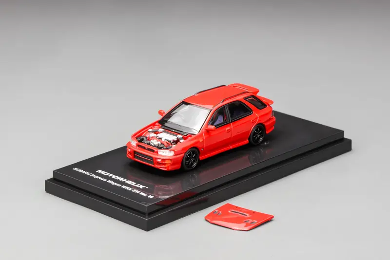 (Pre-Order) 1:64 Subaru Impreza Wagon Wrx Sti Version Vi -- Red -- Motorhelix 1