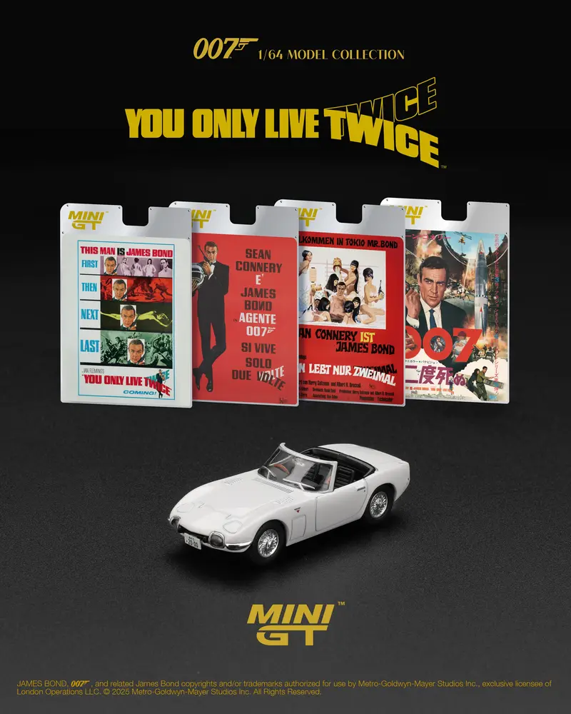(Pre-Order) 1:64 Toyota 2000Gt Roadster "You Only Live Twice" -- James Bond Collection -- Mini Gt 1