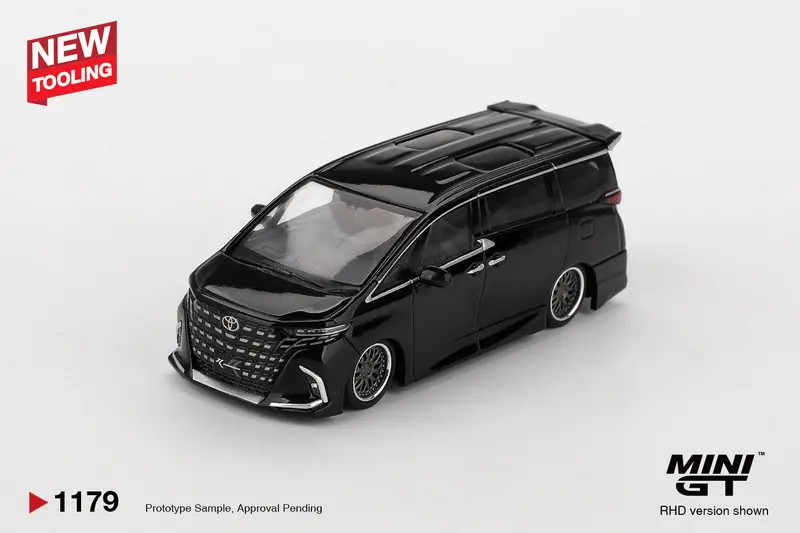 (Pre-Order) 1:64 Toyota Alphard 40 Kuhl -- Black -- Mini Gt Mgt01179 1