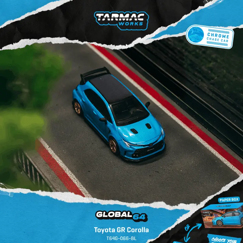 (Pre-Order) 1:64 Toyota Gr Corolla -- Blue -- Tarmac Works 1