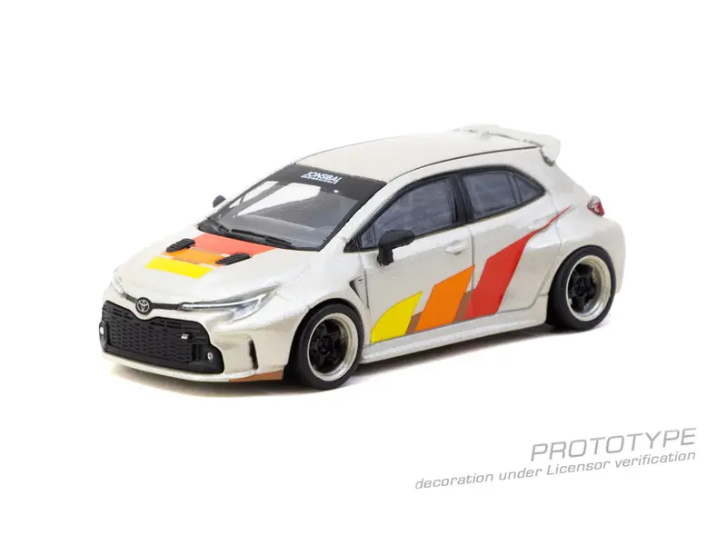 (Pre-Order) 1:64 Toyota Gr Corolla Widebody (Designed By Jon Sibal) -- Beige -- Tarmac Works 1