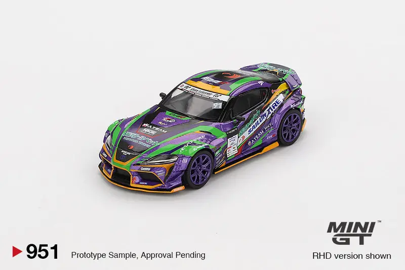 (Pre-Order) 1:64 Toyota Gr Supra -- Kuhl 2021 D1gp Evangelion Racing -- Mini Gt 1