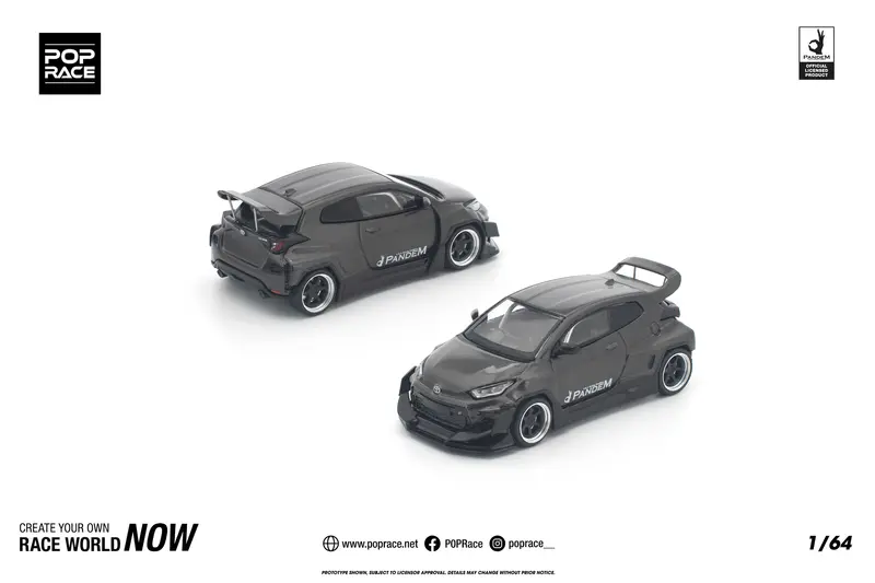(Pre-Order) 1:64 Toyota Gr Yaris Pandem -- Carbon Edition -- Pop Race 1
