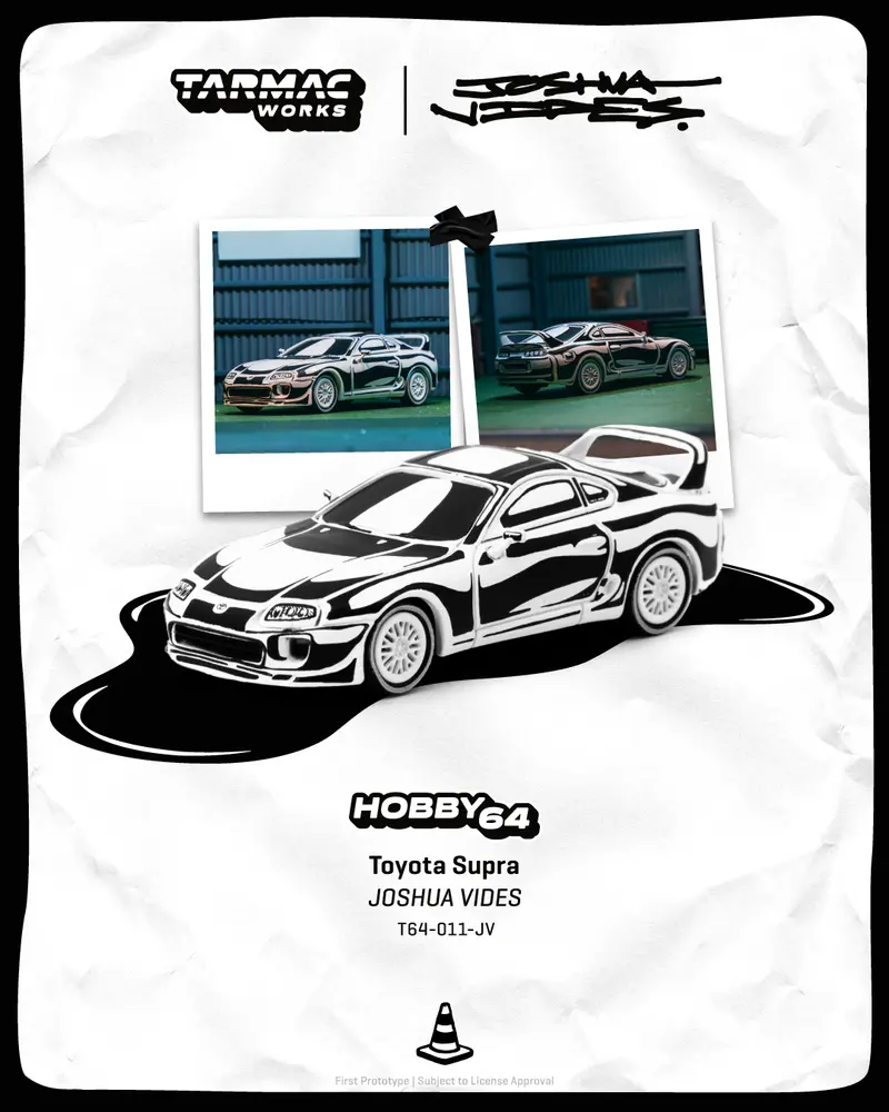 (Pre-Order) 1:64 Toyota Supra (A80) -- Designed By Joshua Vides -- Tarmac Works 1