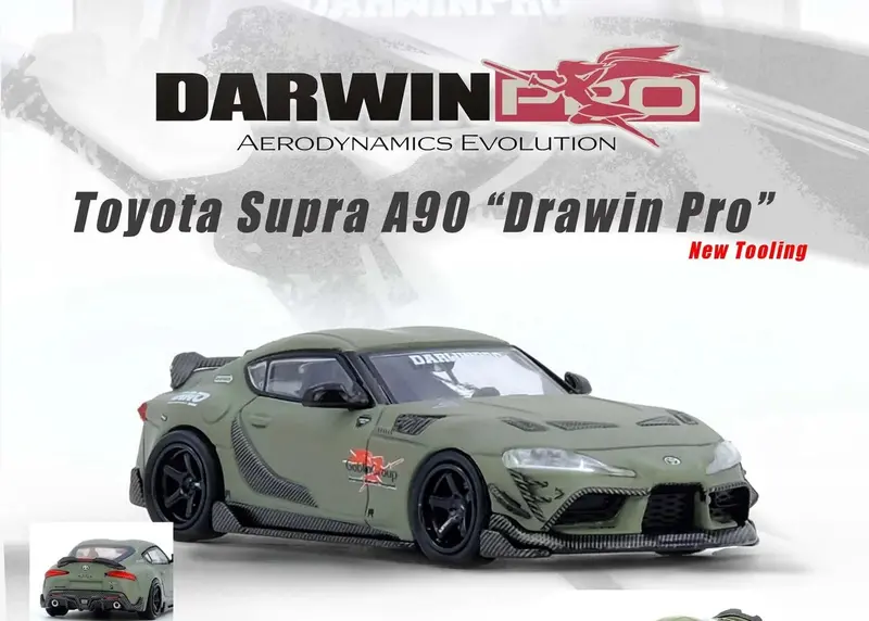 (Pre-Order) 1:64 Toyota Supra A90 Darwinpro -- Matte Green -- Inno64 1