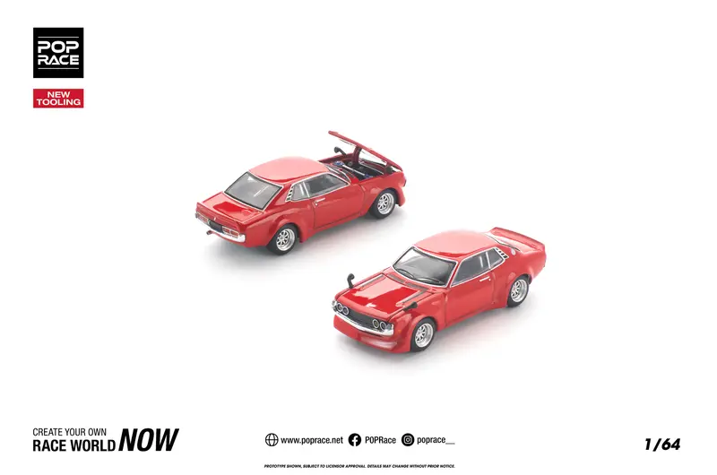 (Pre-Order) 1:64 Toyota Ta22 Celica -- Red -- Pop Race 1