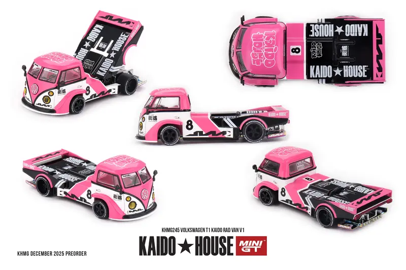 (Pre-Order) 1:64 Volkswagen T1 Kombi Kaido Rad Van V1 -- Kaido House X Mini Gt Khmg245 1