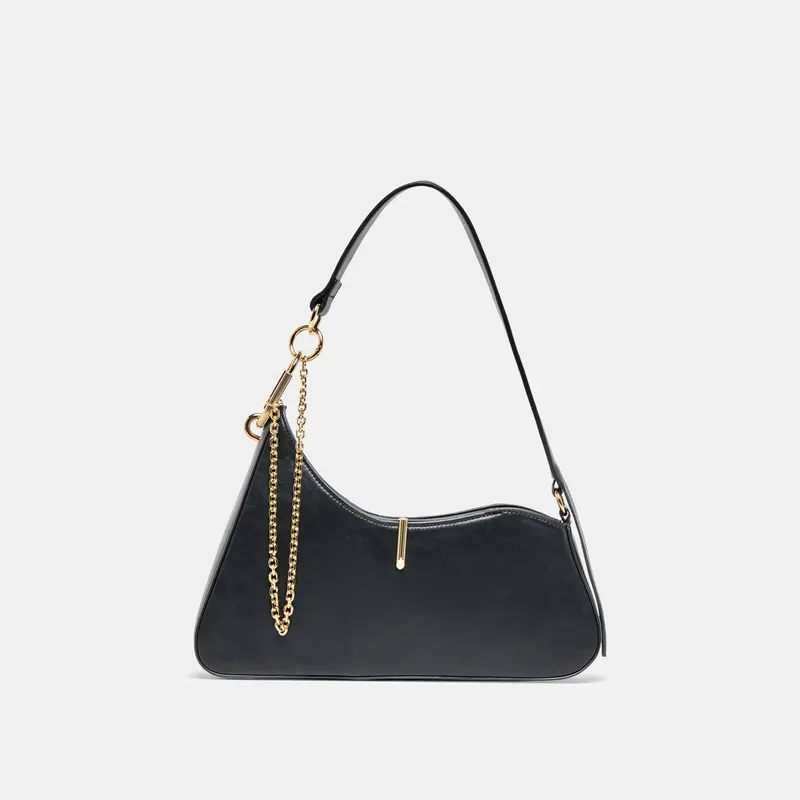 Prya Shoulder Bag Black Leather 1