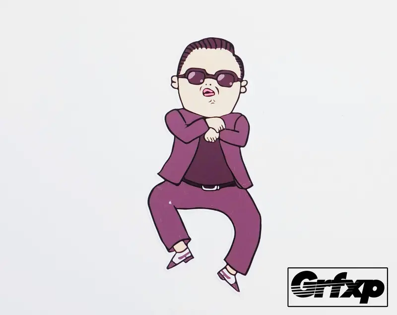 Psy (Gangnam Style) Printed Sticker 1