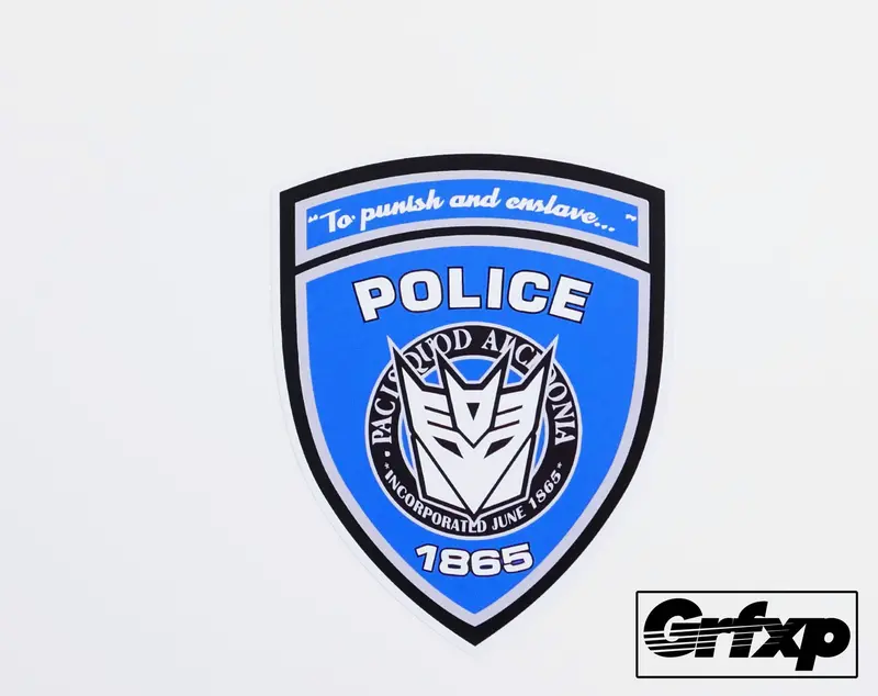 Punish & Enslave Decepticons Printed Sticker 1