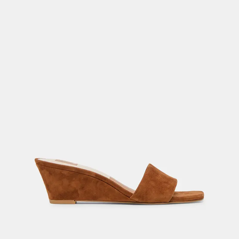 Qaily Wedges Brown Suede 1