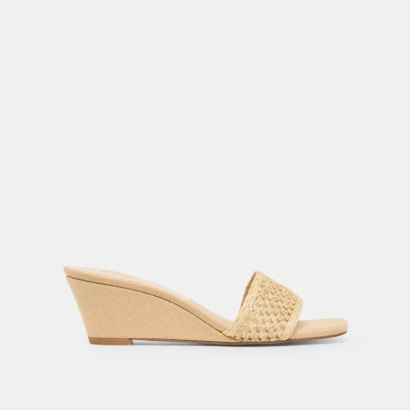 Qaily Wedges Lt Natural Raffia 1