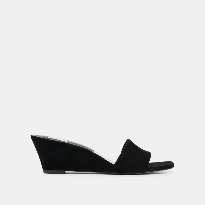 Qaily Wedges Onyx Suede 1