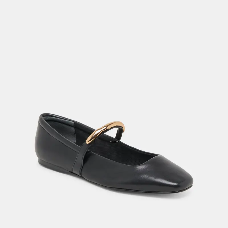 Radya Ballet Flats Black Leather 2