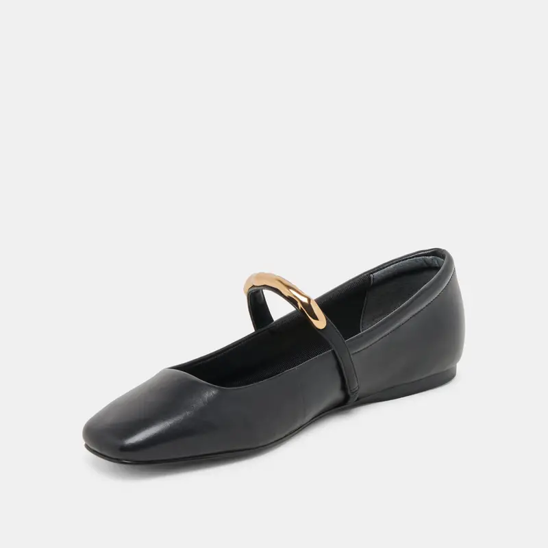Radya Ballet Flats Black Leather 4